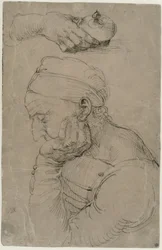 Sleeping Man and Study of a Hand with an Ointment Vessel