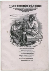 Man of Sorrows and the Landsknecht, Sheet 1 [Title Page] of the Series "The Great Passion"