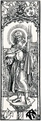 St Sebaldus on a Capital, 1906