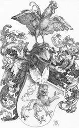 The Coat of Arms with a Lion and a Cock, c1502-1503, 1906