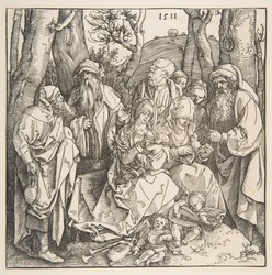 The Holy Family with Saints and Two Musical Angels, 1511