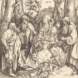 The Holy Family with Two Music-Making Angels