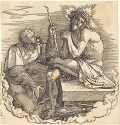 The Man of Sorrows Mocked by a Soldier