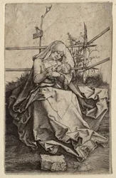 The Virgin and Child on a Grassy Bank