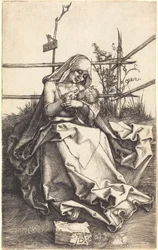 The Virgin and Child on a Grassy Bench