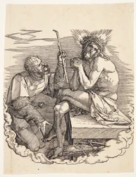 The Man of Sorrows Mocked by a Soldier