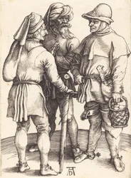 Three Peasants in Conversation