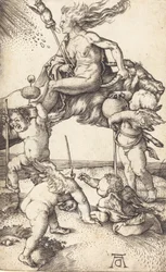 Witch Riding on a Goat