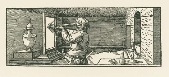 A Man Drawing a Can