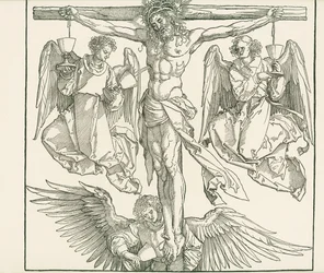 Christ on the Cross with Three Angels