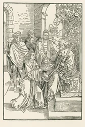 Conrad Celtes Handing His Edition of the Roswitha Comedies to the Elector Frederick of Saxony