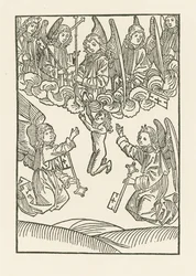 The Seven Angels with a Cross and the Six Keys, Receiving a Soul into Heaven