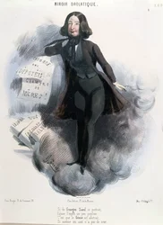 Caricature of George Sand, c.1848