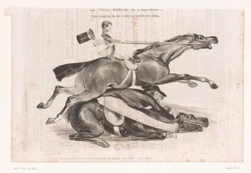 Young Man Losing Control of His Horse