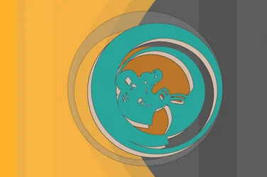Dynamic Teal Swirl