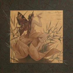 Composition with Winged Nymph Among the Reeds