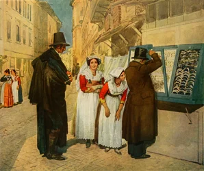 The Bridegroom Campagnuolo Choosing Earrings for His Bride