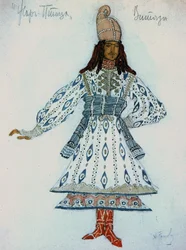 Costume Sketch of a Knight, from Igor Stravinsky
