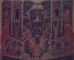 Design of Masquerade curtain for the theatre play The Masquerade by M. Lermontov