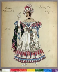 Costume Design for the Play The Masquerade by M. Lermontov