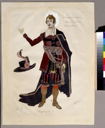 Costume Design for the Opera The Stone Guest by A. Dargomyzhsky
