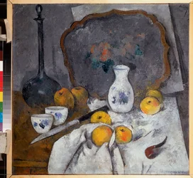 Still Life with a Decanter and a Pipe - Work by Alexander Vasilyevich Shevchenko (1883-1948)