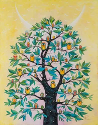 Tree of Whimsical Owls