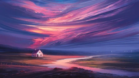 Dreamy Country Sunset