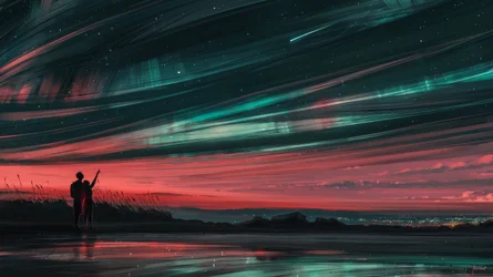 Romantic Aurora Night