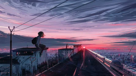 Urban Sunset Girl