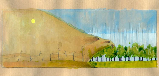 Allegory of Deforestation: Landscape of Dead Trees as a Monster Devouring the Forest