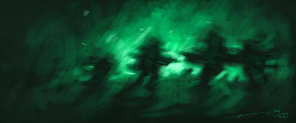 Battle, infrared night vision of soldiers