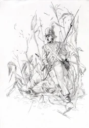 Soldier of the Napoleonic Army with Wounded Comrade