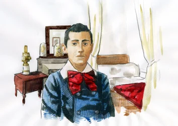 Marcel Proust young in the room of his aunt Elisabeth