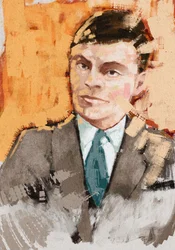 Portrait of Mathematician Alan Turing