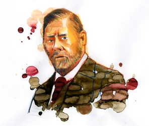 Portrait of Bram Stoker (1847-1912), Irish writer author of 
