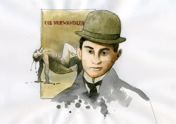 Portrait of Franz Kafka, Czech writer