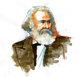 Portrait of Karl Marx (1818-1883), philosopher and political theorist