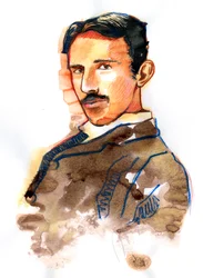 Portrait of Nikola Tesla