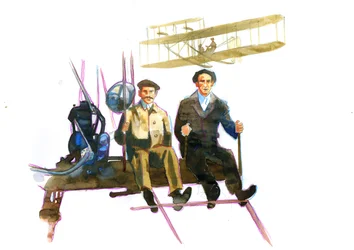 Portrait of Orville and Wilbur Wright