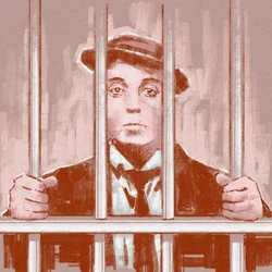 Portrait of director and actor Buster Keaton