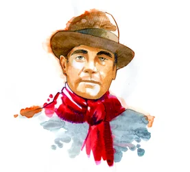 Portrait of Jean Moulin (1899-1943), French prefect and resistance fighter
