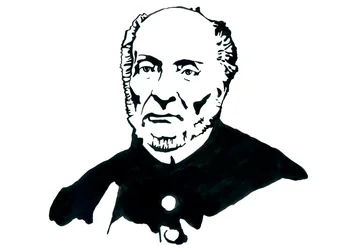 Representation of Victor Schoelcher (1804-1893), French politician and Freemason, known for having led the Decree of the Definitive Abolition of Slavery in France (Portrait of French Abolitionist Writer Victor Schoelcher), illustration by Alessandro Lonati