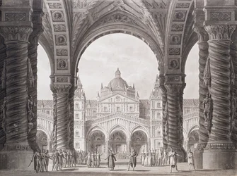 Stage design for the Opera seria I due Valdomiri by Peter Winter. Teatro alla Scala