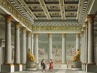 The Audience Hall in the Palace of Aegistheus, Design for the Ballet 