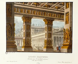 View of the Palace Where Public Hearings Take Place Scenography for the Representation of the Lyric Tragedy 