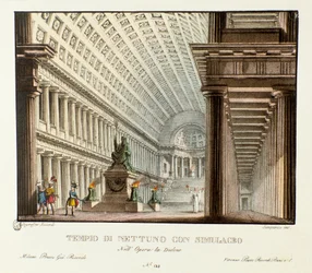 View of the Temple of Neptune. Scenography for the Opera 