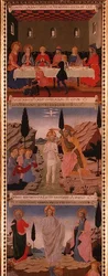 Scenes of The Last Supper, The Baptism of Christ and The Ascension, panel two from the Silver Treasury of Santissima Annunziata, c.1450-53