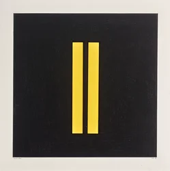 Yellow pillars on Black, 2021