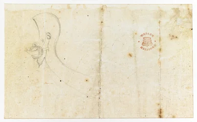 A Sketch, Possibly of Part of a Canoe, from 